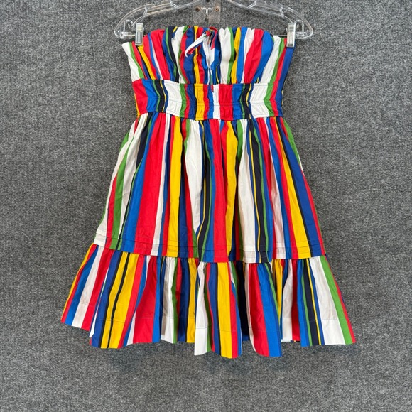 Anthropologie Dresses & Skirts - Anthropologie Dress Women Small Multicolor Striped Strapless Colorful Tiered NEW